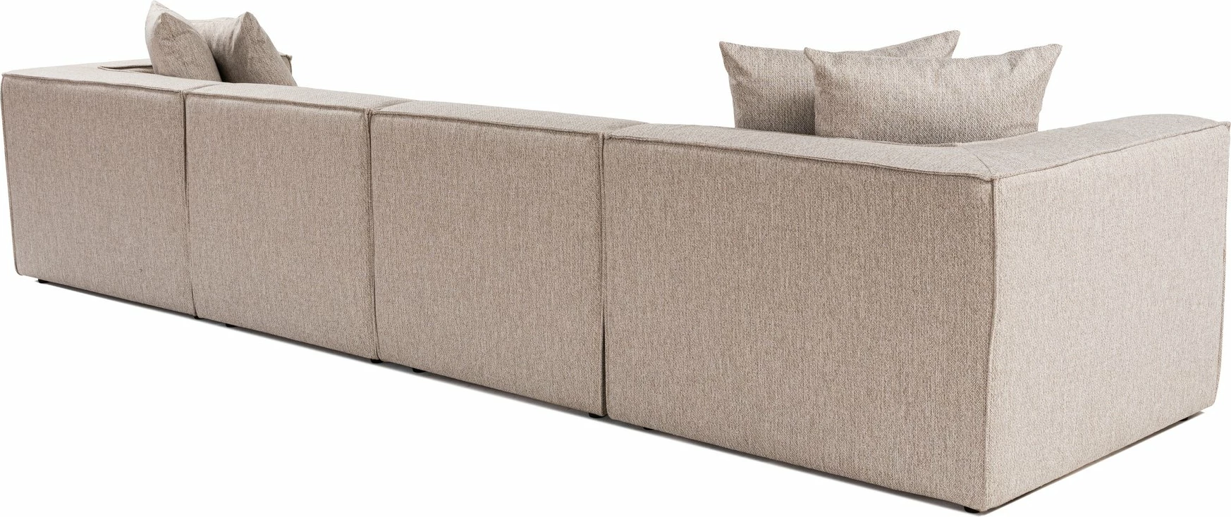 Këndare Sora, ngjyrë bezhë rëre, me pouffe, Atelier del Sofa