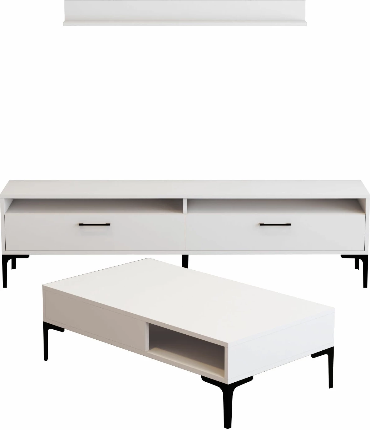 Set mobiljesh për dhomë dite Skye Decor, Istanbul, e bardhë