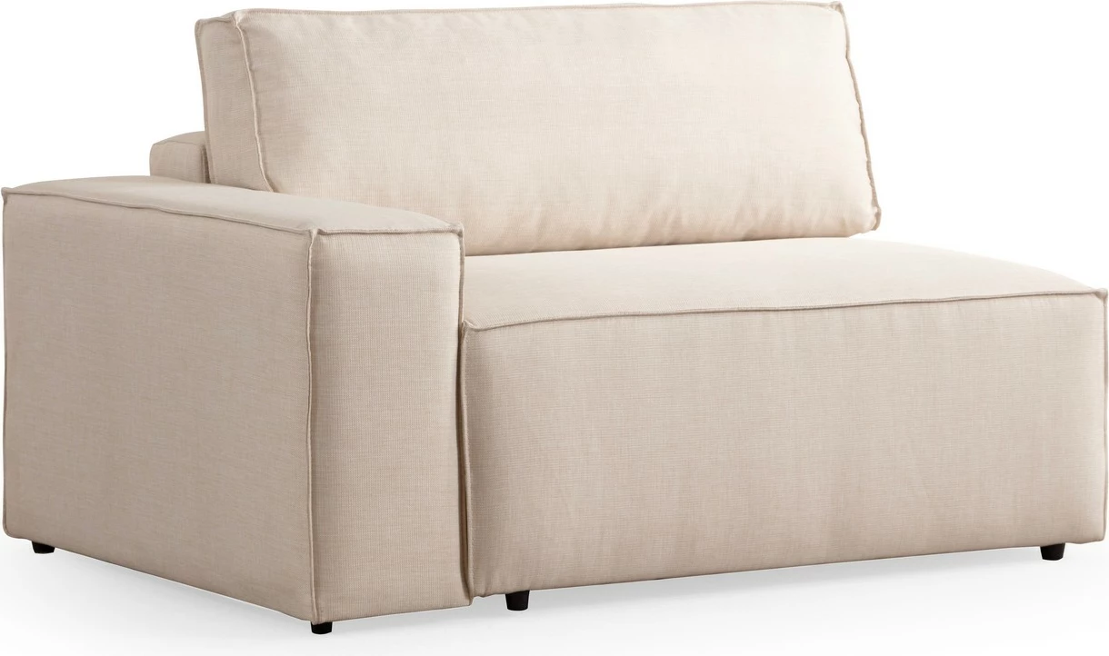 Kënd-sofë krevate Atelier del Sofa, kënd i djathtë, ngjyrë ecru