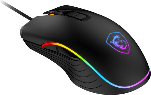 Maus MSI FORGE GM300, optik, 7200 DPI, ambidextrous, i zi