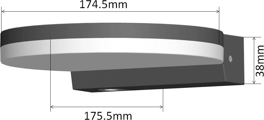 Lampë LED e jashtme Maclean MCE346W 15W, me sensor lëvizjeje, IP65, e bardhë