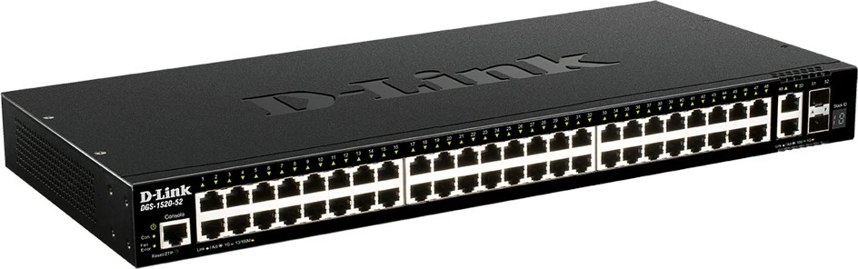 Switch D-Link DGS-1520-52/E, 52 porta, Gigabit, 10G, rackmount, i zi