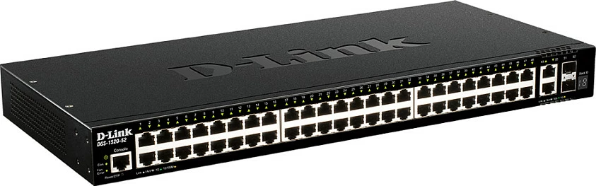 Switch D-Link DGS-1520-52/E, 52 porta, Gigabit, 10G, rackmount, i zi