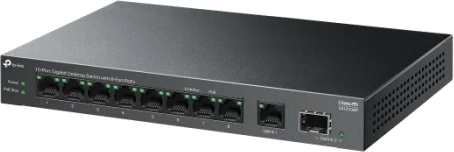 Switch TP-LINK LS1210GP, 10-port Gigabit, 8x PoE+ 61W, 1x SFP, i zi