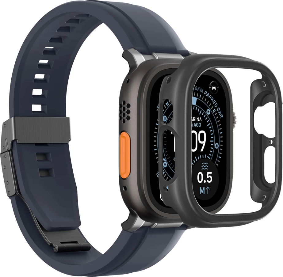 Mbështjellës mbrojtës për Smartwatch, AmazingThing, Minimal Case, për Apple Watch Ultra 3 49 mm, i zi