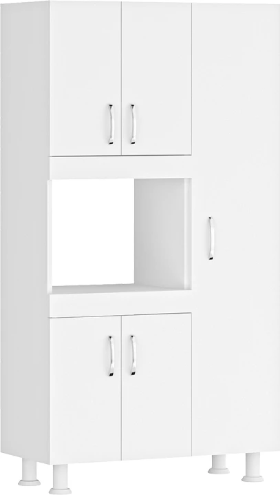 Dollap kuzhine Defne, ngjyrë e bardhë, 89x37.5x160cm