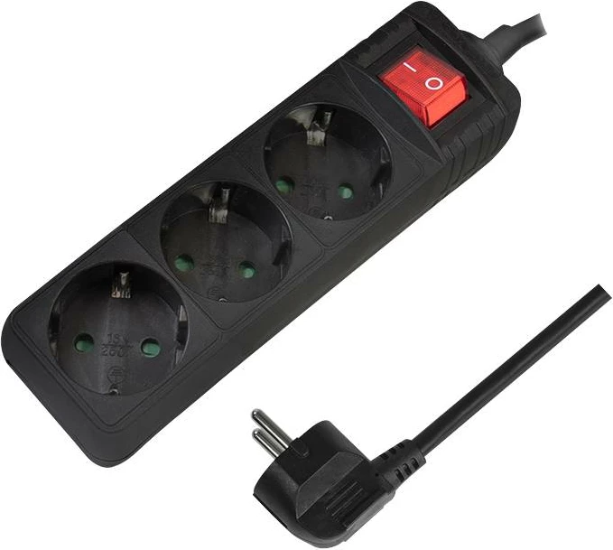 Kabllo vazhduese LogiLink, 1.4m, 3500W, e zezë