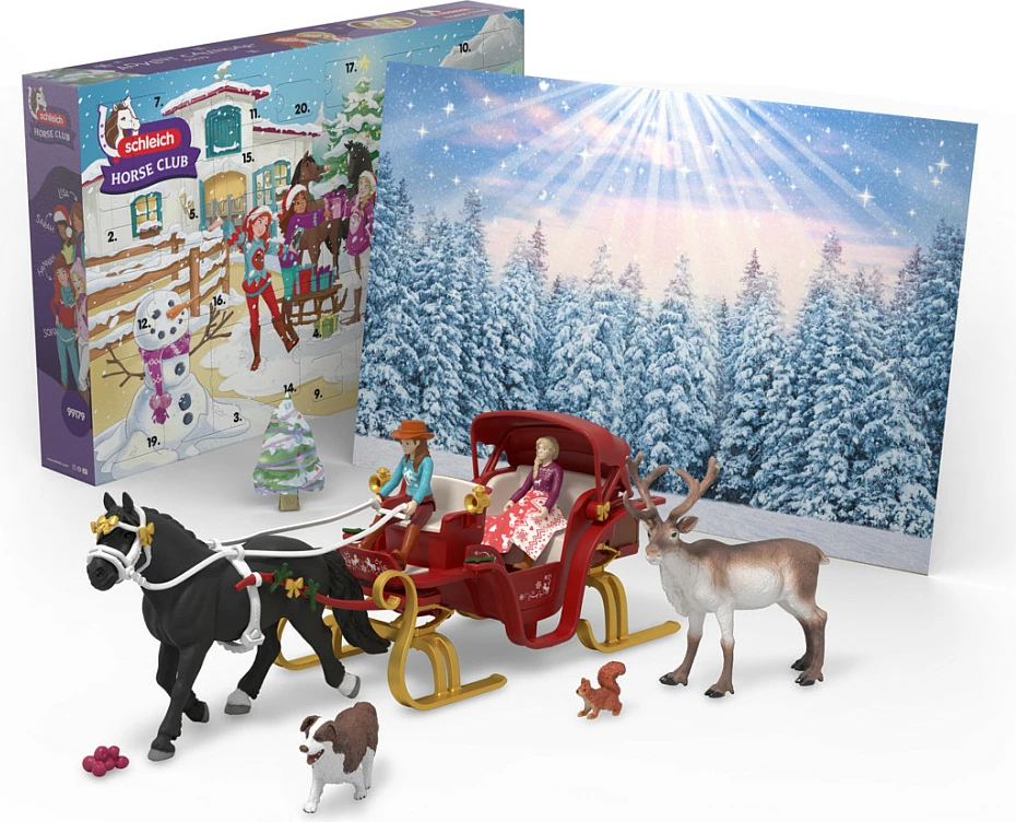 Kalendar adventi Schleich HORSE CLUB, shëtitje me slitë të Krishtlindjeve
