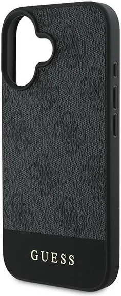 Mbështjellës Guess 4G Bottom Stripe për iPhone 16, Gri