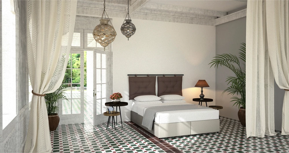 Set jastëkësh për shpinë krevati, 2 copë, ngjyrë gri-kafe, 70x10x50