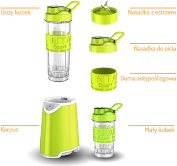 Blender personal CAMRY CR4069 500W 600 ml + 470 ml, gjelbër