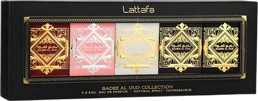 Set Eau de Parfum unisex Lattafa Badee Al Oud Collection, 5x5ml