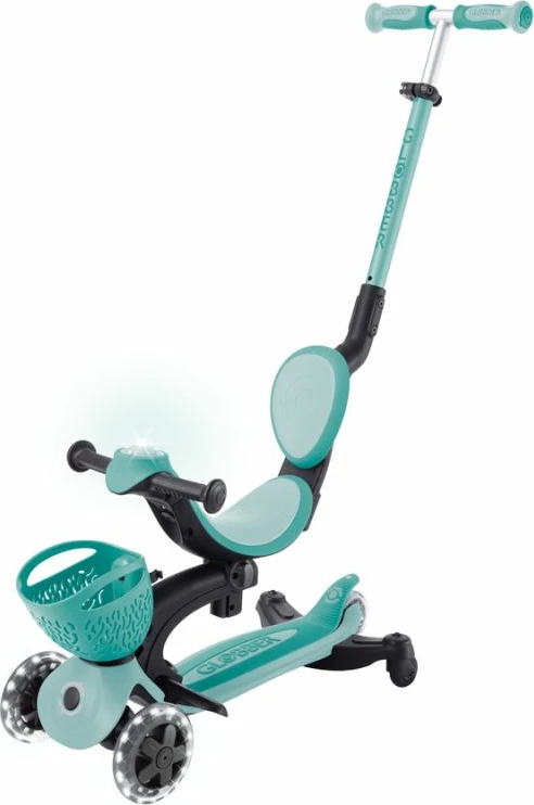 Trotinetë me ulëse për fëmijë Globber GO UP BABY 360 Lights, set