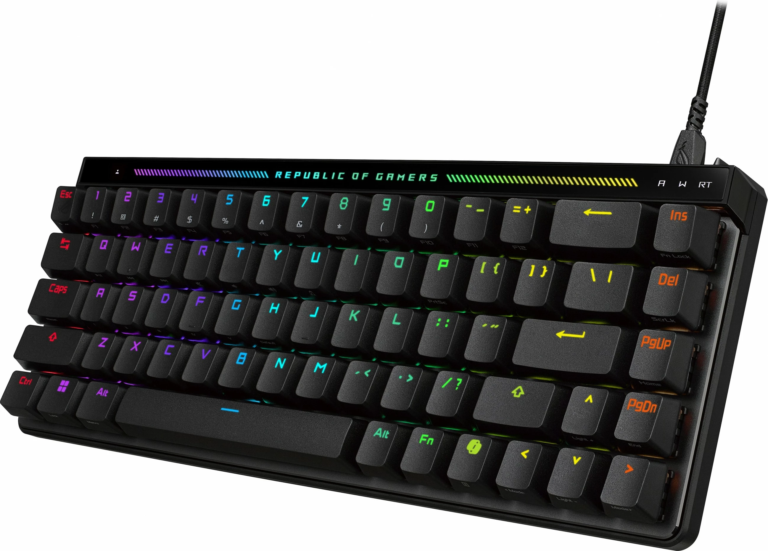 Tastierë gaming ASUS ROG Falchion Ace HFX, 65%, ROG HFX Magnetic, RGB LED, USB, e zezë