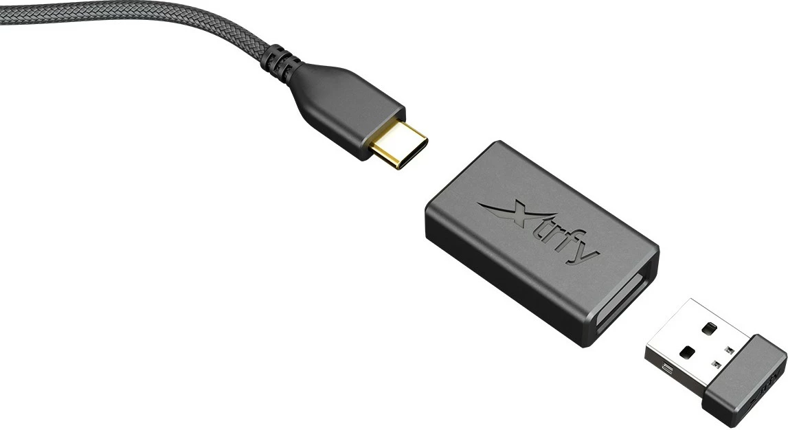 Maus Cherry XTRFY M42 RGB, Ambidextrous, Optical, RF Wireless + USB Type-C, 19000 DPI, Bardhë