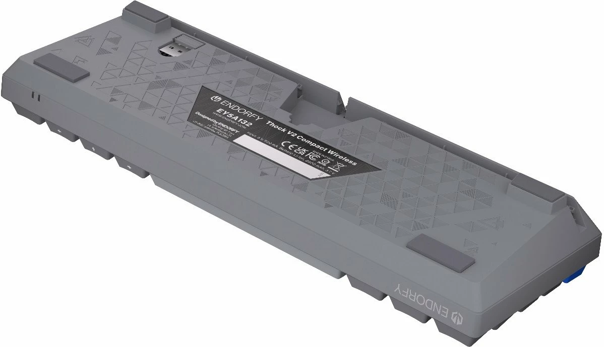 Tastierë mekanike Endorfy Thock V2 Compact Wireless EY5A132, 60%, RGB, USB/Bluetooth/2.4GHz, switch ENDORFY Yellow by Gateron, gri