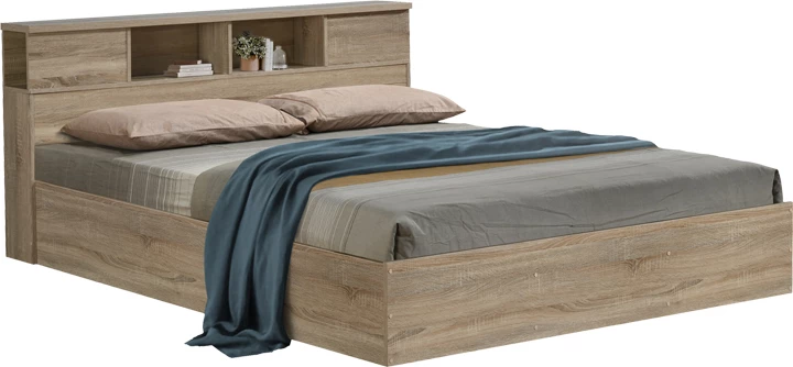 Krevat dopio Olympus, ngjyrë lisi të çelët, 160x200