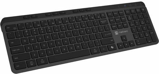 Tastierë wireless Natec Medusa NKL-2316, layout US, Bluetooth 5.1/2.4GHz, bateri 500mAh, e zezë