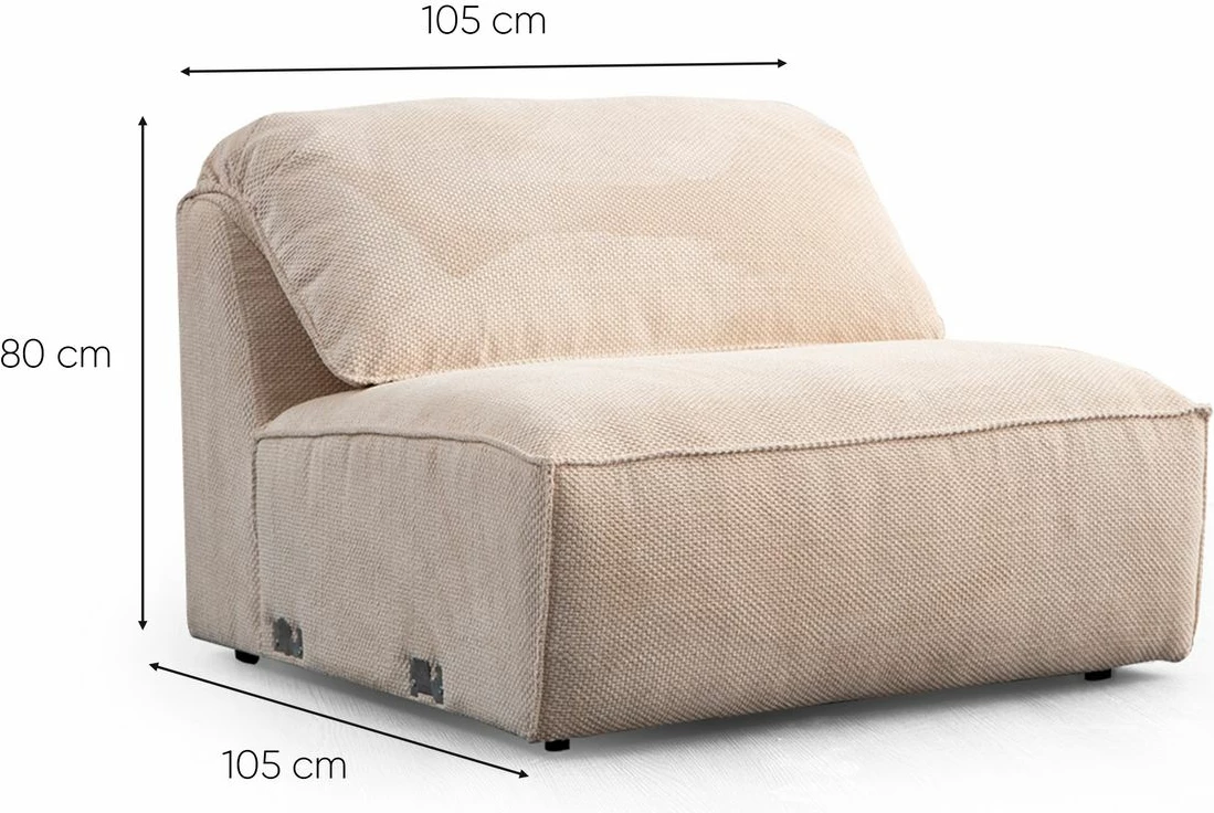 Këndare Flamingo, krem, Atelier del Sofa, 335x170x105x80cm