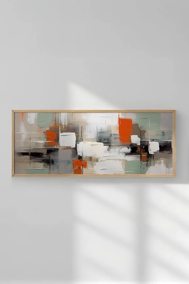 Pikturë dekorative me kornizë, Wallity, shumëngjyrëshe, Artsmdfyty26-3370, 33x70cm