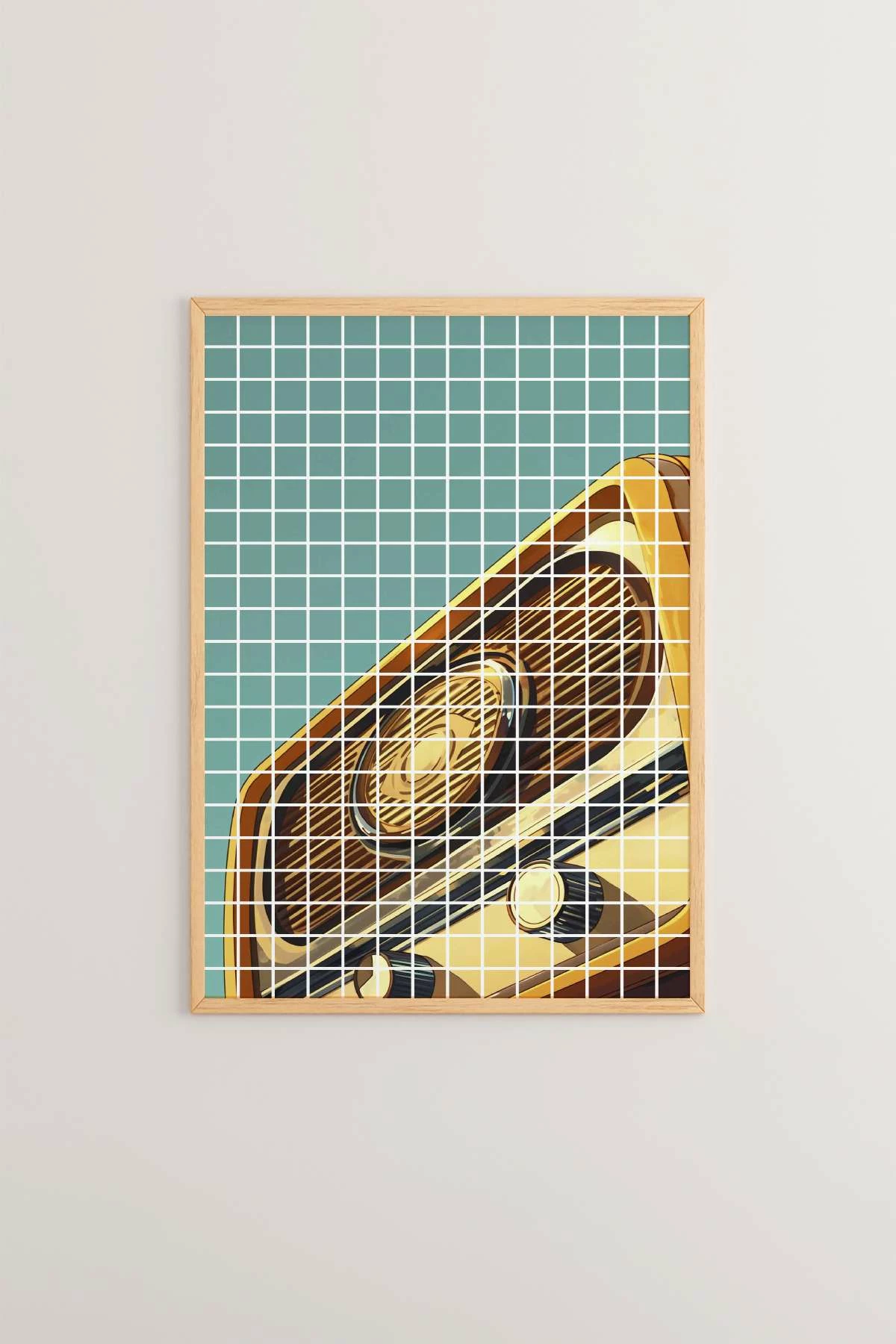Pikturë dekorative me kornizë, Wallity, Popkare9, shumëngjyrëshe, 33x48cm