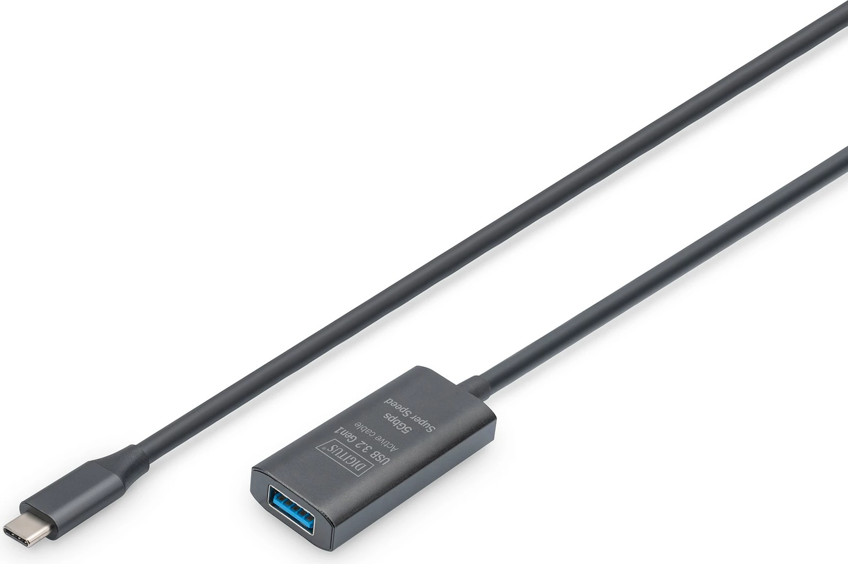 Kabllo zgjatues USB-C në USB-A Digitus 5m, e zezë