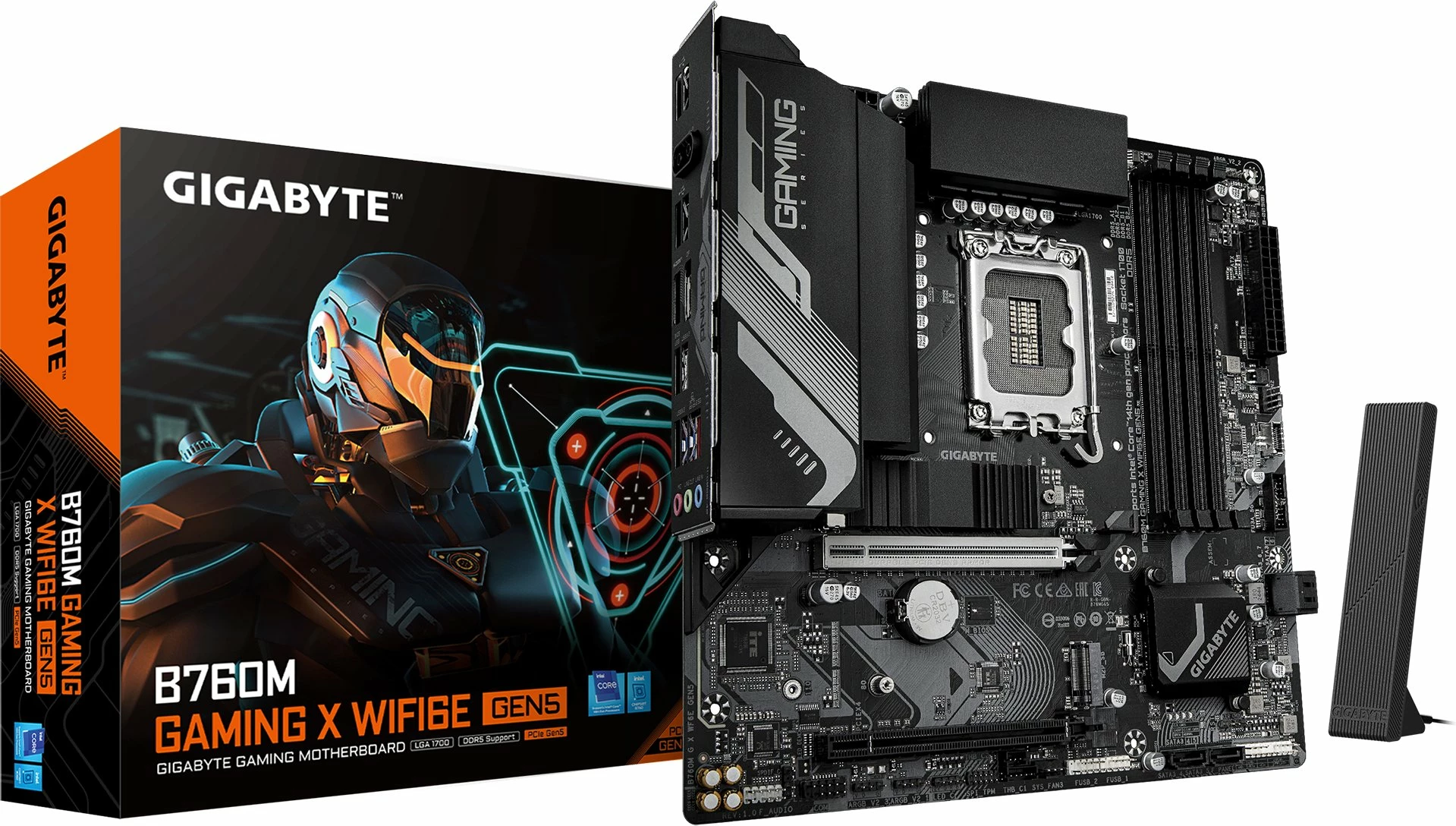 Pllakë amë Gigabyte B760M Gaming X WiFi6E Gen5, LGA1700, DDR5, micro ATX
