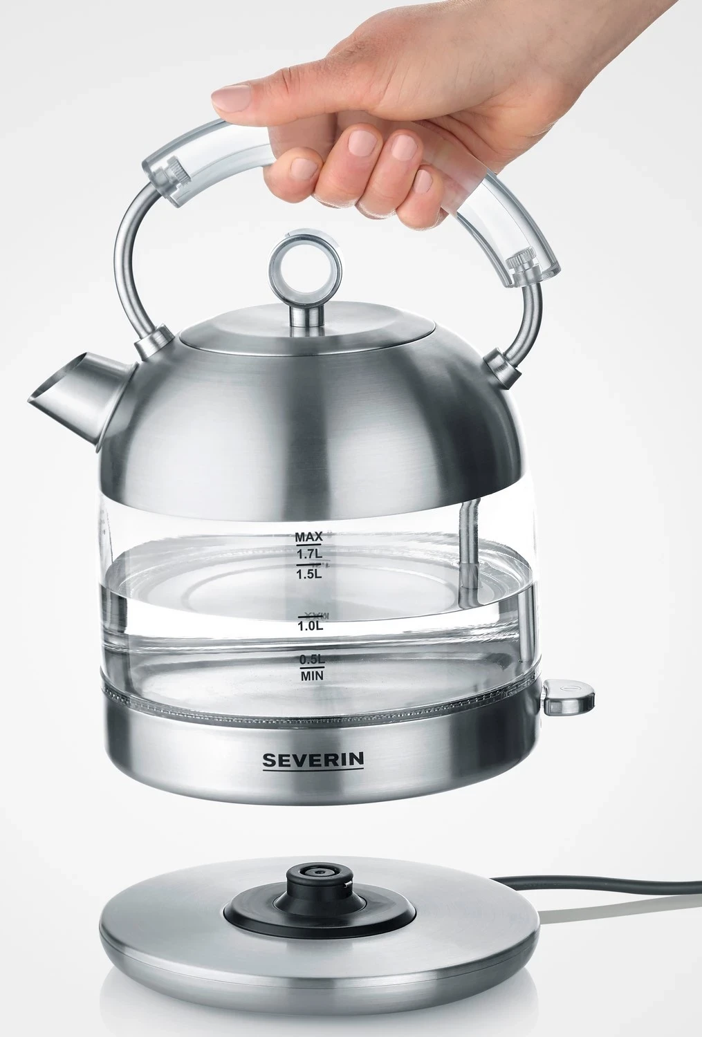 Ketli elektrik Severin, modeli WK 3459, ngjyrë argjendi