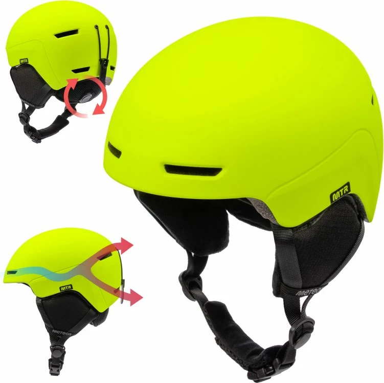 Helmetë skijimi Meteor unisex, e verdhë neon [Madhësia: Standarde]