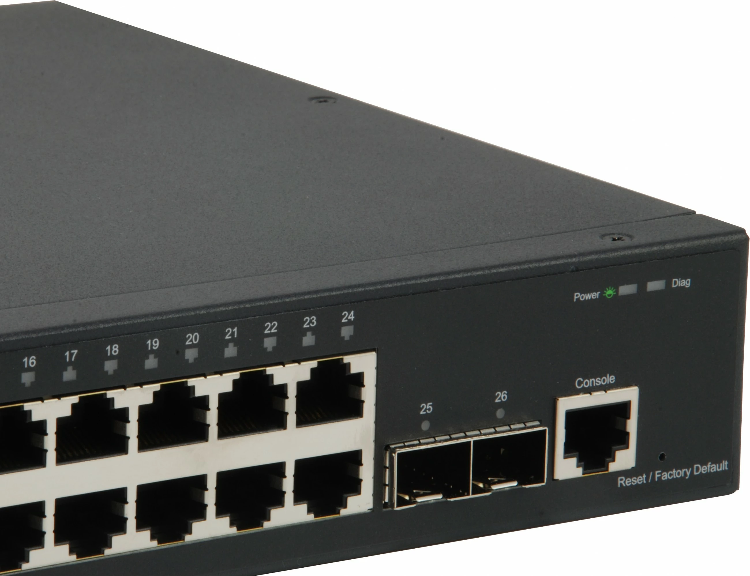 Switch LevelOne KILBY 26-Port L2 Managed Gigabit, 2 x 10GbE SFP+, Rack mounting