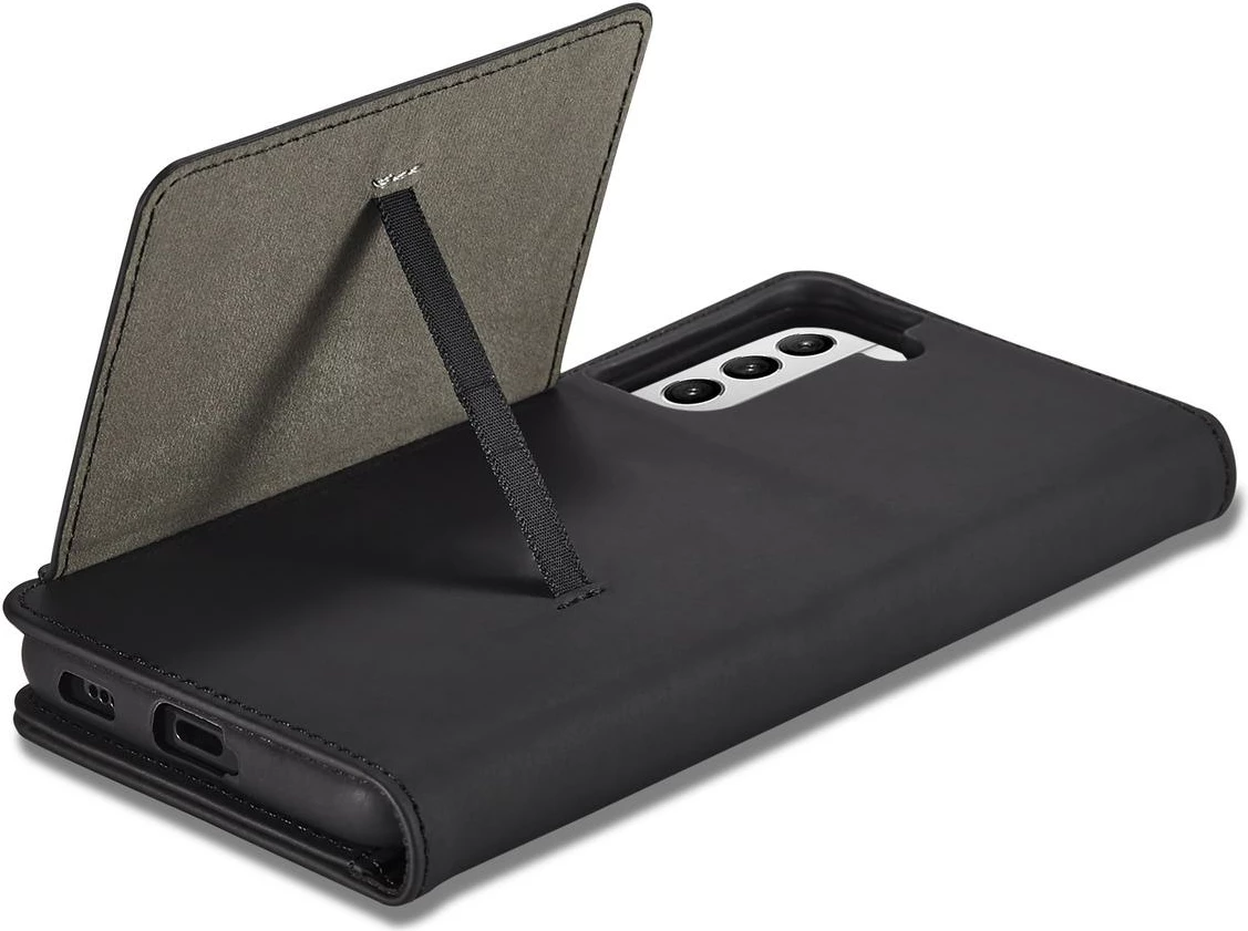 Mbështjellës magnetik për celular Hurtel Magnet Card Case për Samsung Galaxy S22+, i zi