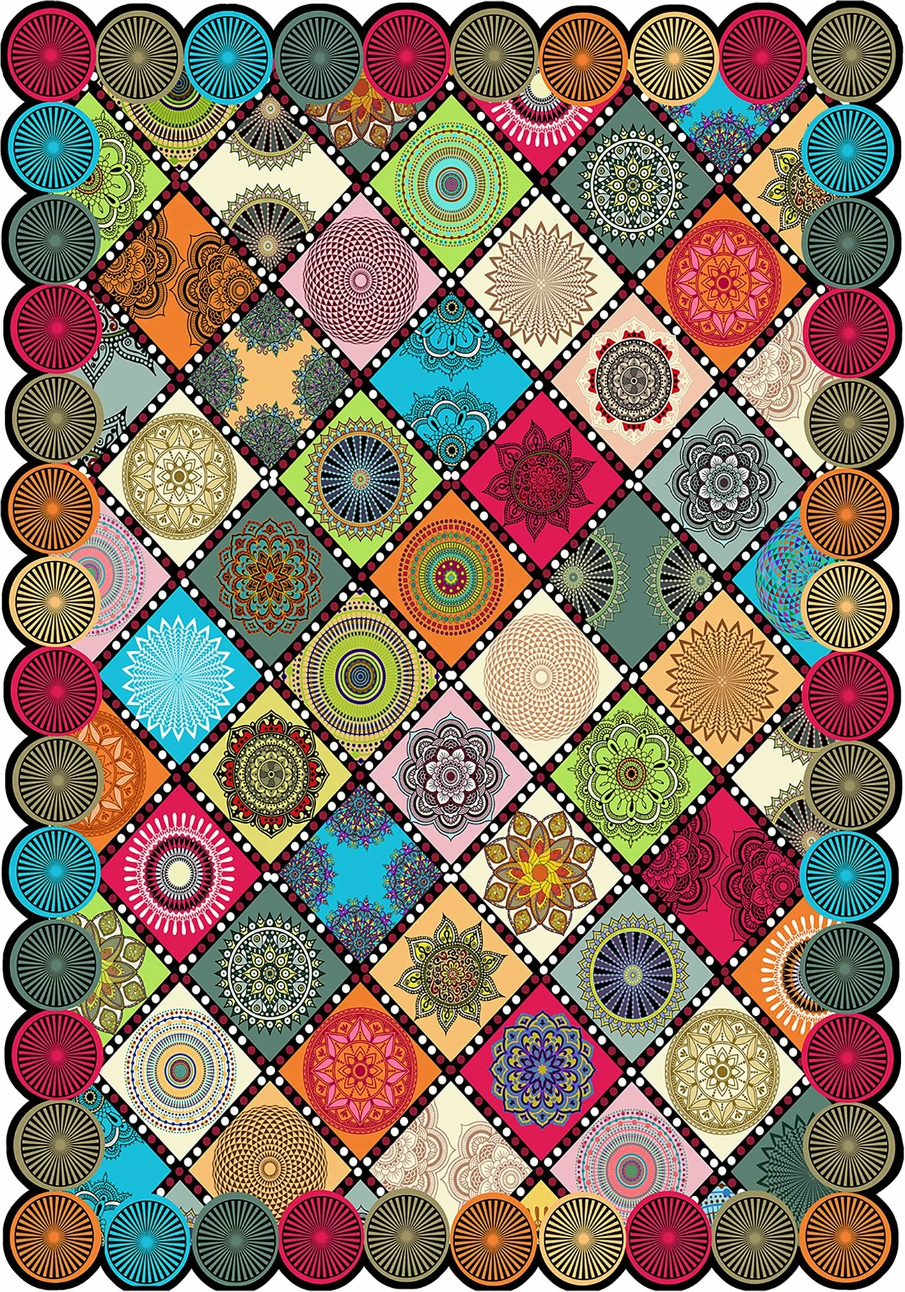 Qilim shumëngjyrësh, 60x100cm, Conceptum Hypnose, Hmnt966