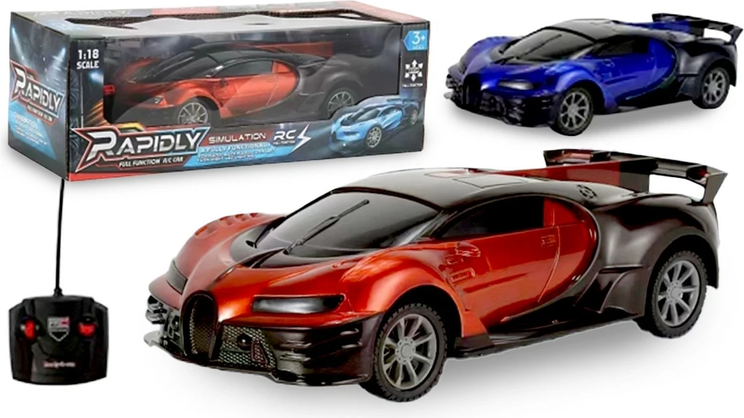 Makinë me telekomandë (R/C), Artyk 188121, 1:18, 22 cm, rreze 10 m, me goma gome, ngjyra miks, 1 copë