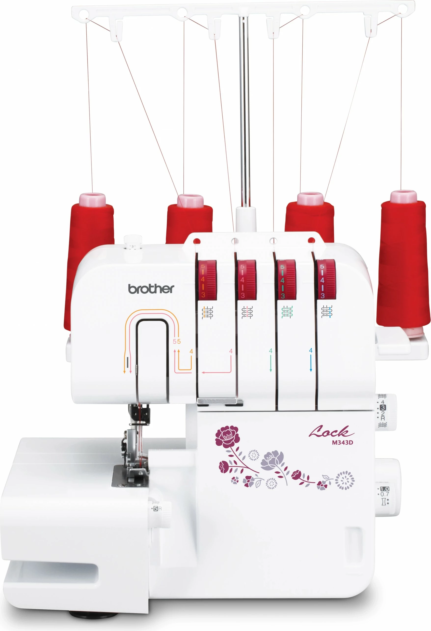 Makine overlock Brother M343D, e bardhë