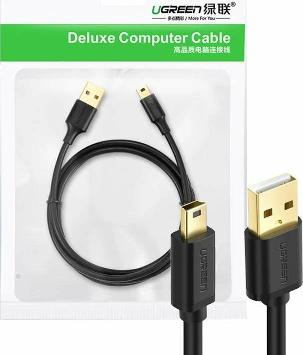 Kabllo USB Ugreen US132/10355B USB-A në Mini USB (USB 2.0), 1 m, e zezë