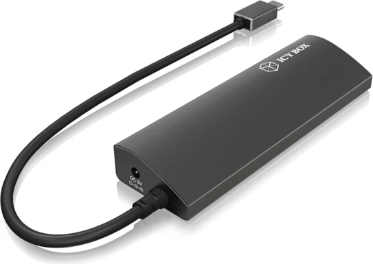 Hub USB-C ICYBOX IB-AC6405-C, 4x USB-A 3.0, 5 Gbit/s, alumin, antracit