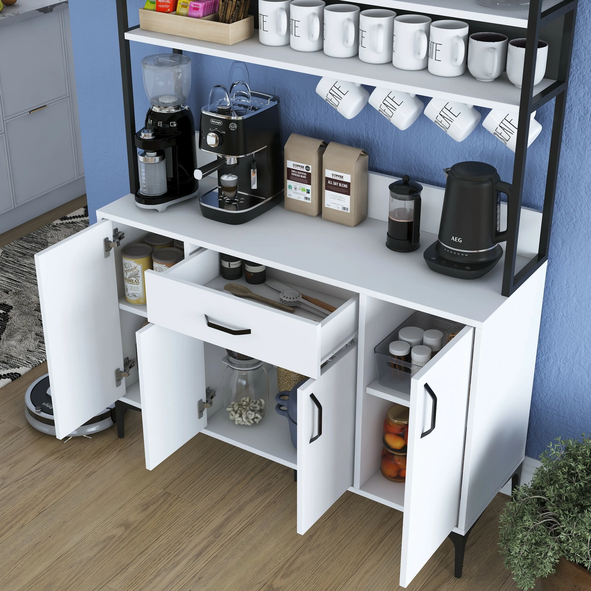 Dollap multifunksional, i bardhë, JE130 - 2987