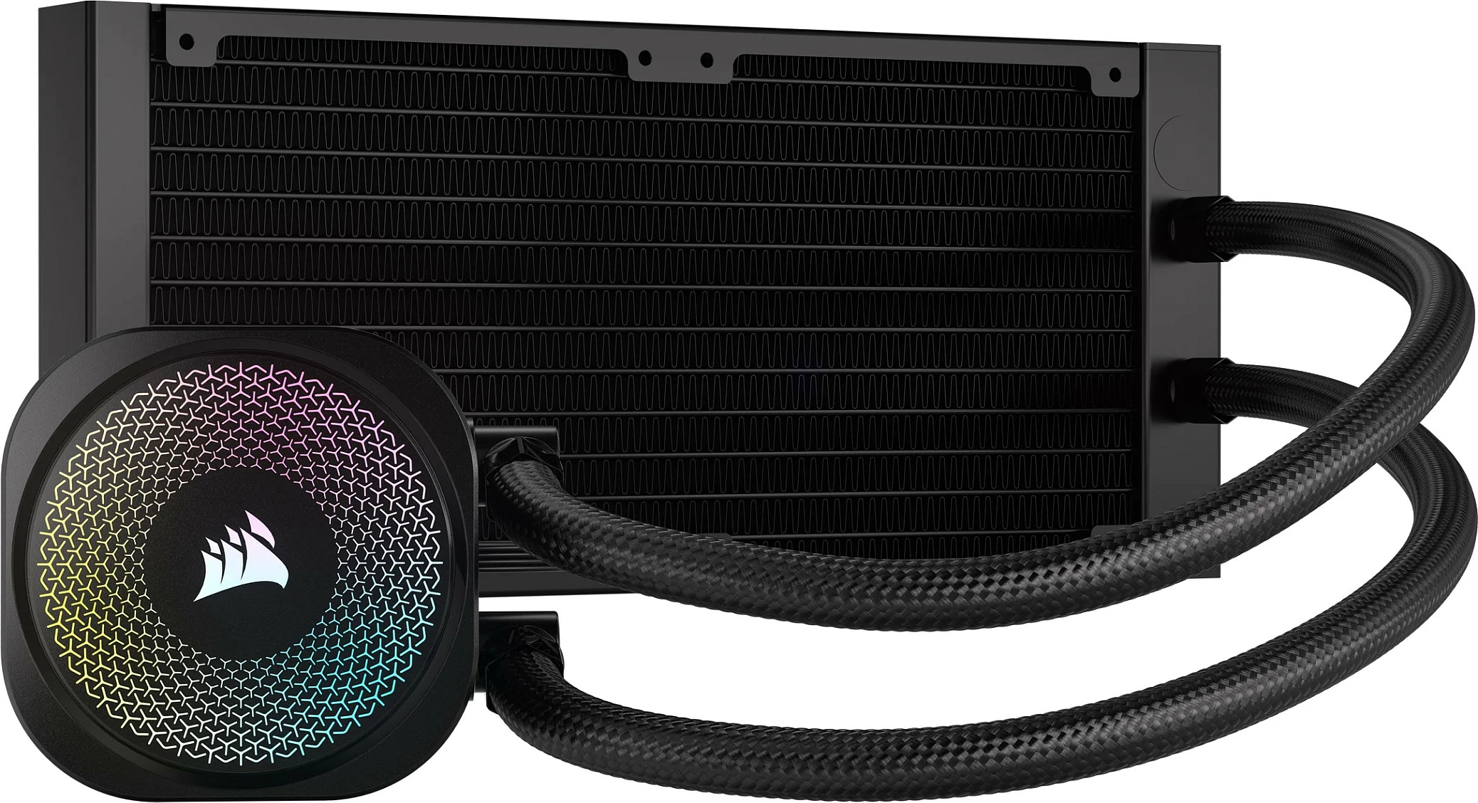 Ftohës procesori Corsair Nautilus 240 RS ARGB, all-in-one liquid, 2x ventilatorë, 2100 RPM, i zi