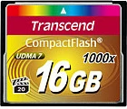 Kartelë memorie Transcend CompactFlash 1000x 16GB, MLC, 160MB/s, e zezë