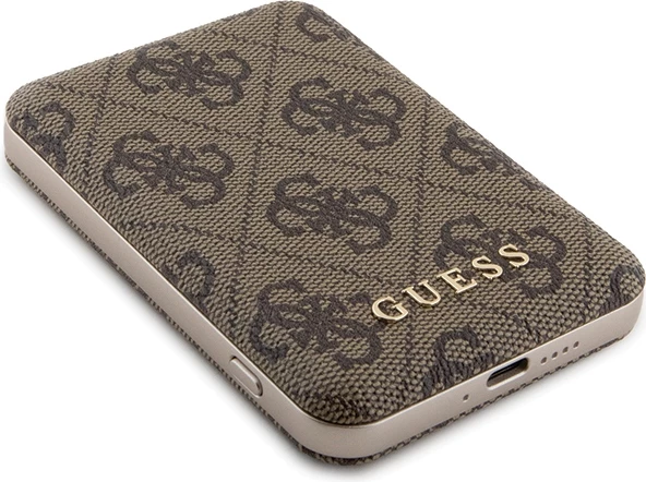Powerbank Guess GUPB5FP4EMGW 5000mAh, 15W, MagSafe, kafe