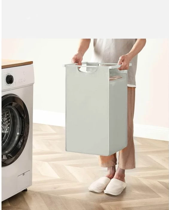 Shportë rrobash VASAGLE BLH201W01, 2 ndarje 92 L, me raft, 73x33x72 cm, e bardhë