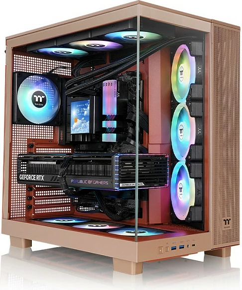 Kasë Thermaltake View 380 XL TG ARGB, Midi Tower, sand