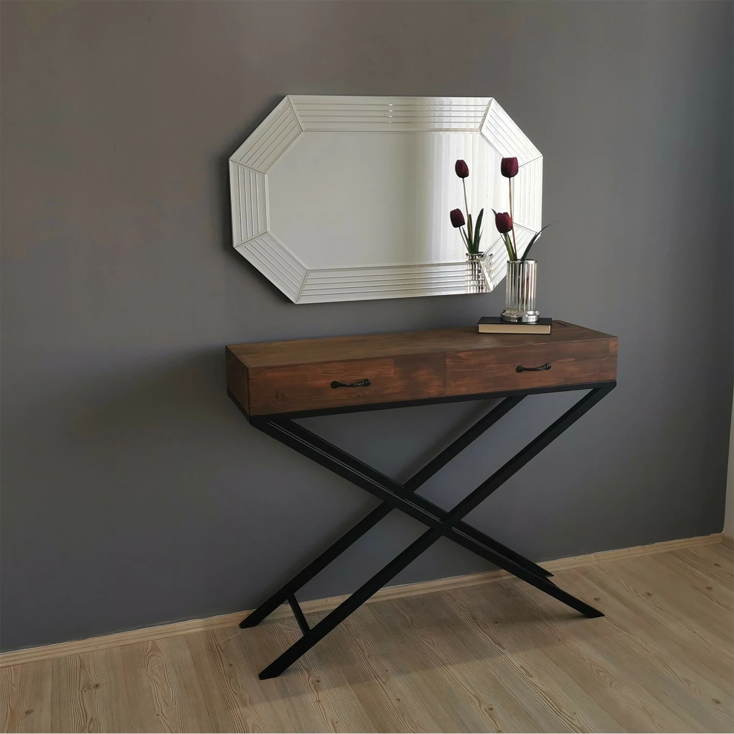 Pasqyrë Hanah Home, A310Y, ngjyrë argjendi