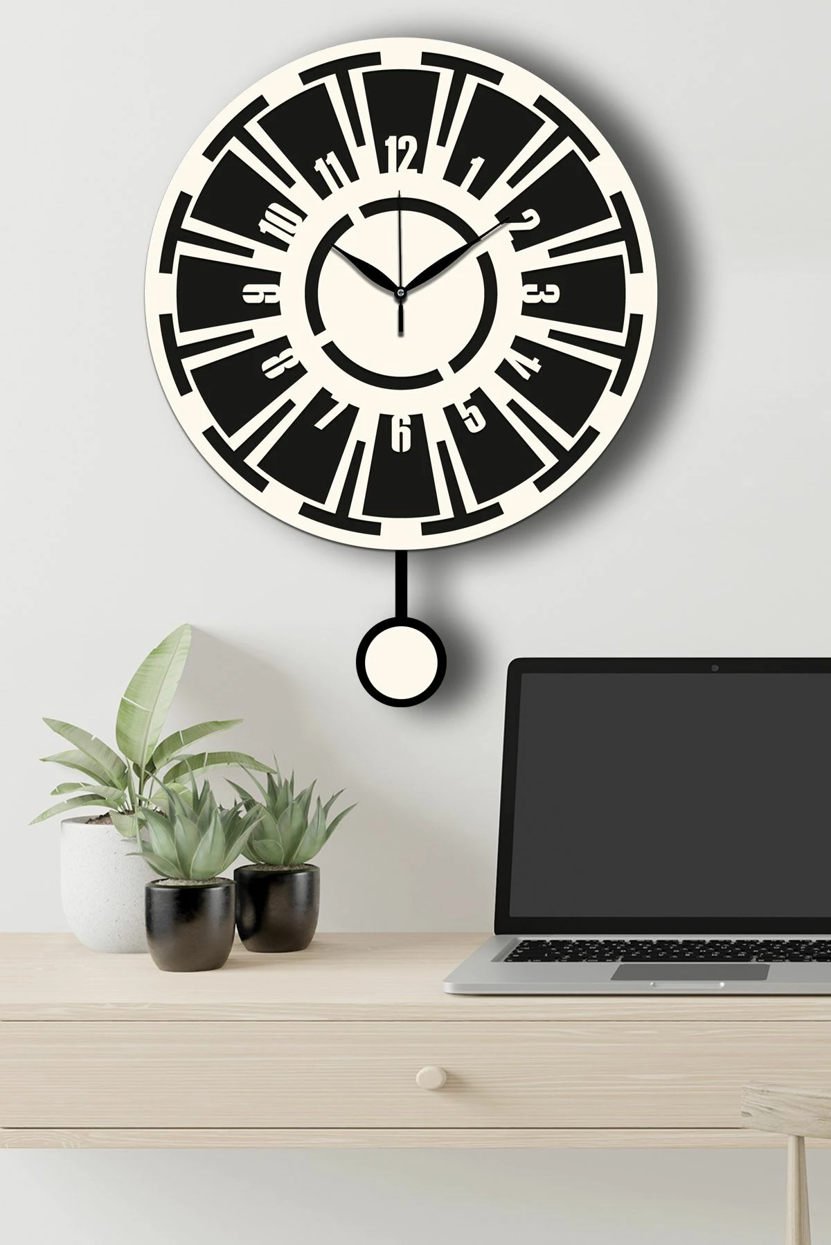 Orë muri dekorative Wallity, krem e zezë, Vlnt114Kr