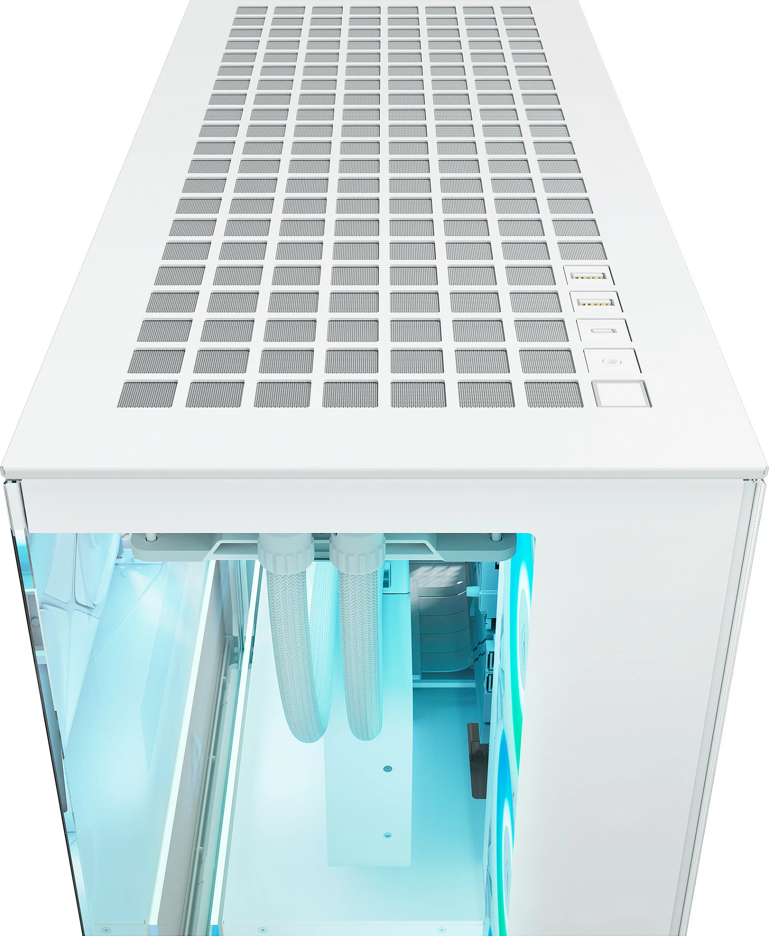 Kasë ARCTIC Xtender, Midi Tower, xham i temperuar, RGB, e bardhë