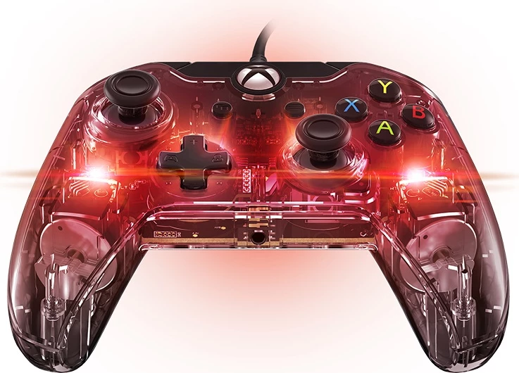 Kontrollor i lidhur për Xbox PDP Afterglow, RGB, kabllo e shkëputshme 10 m, transparent jeshil