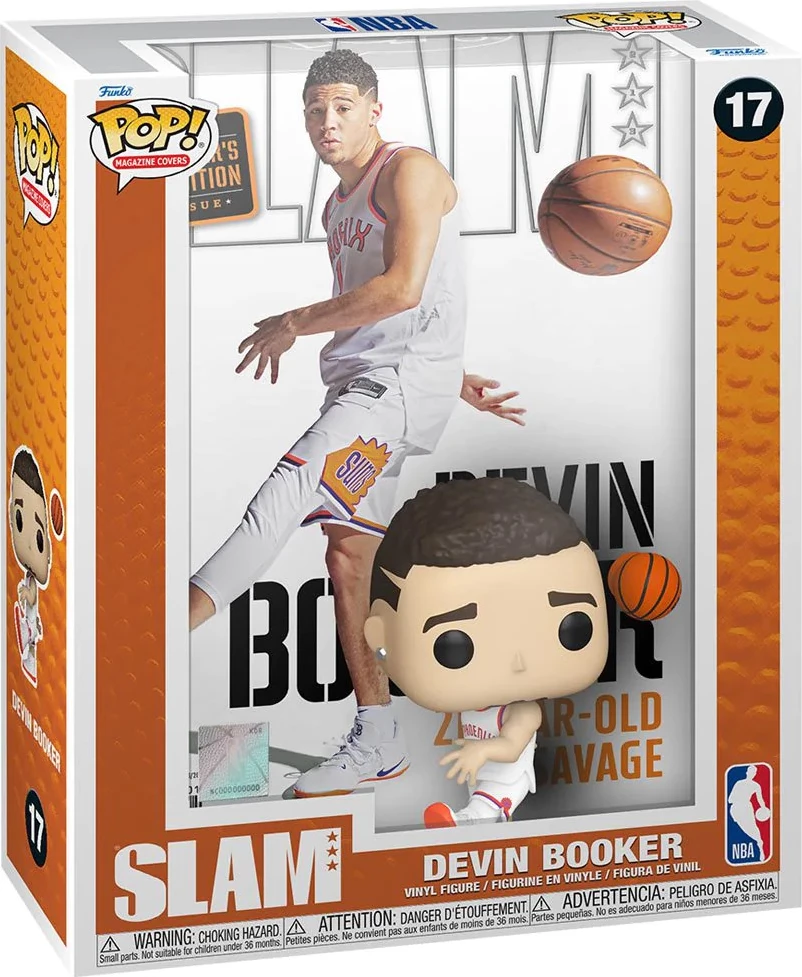 Figurinë koleksionuese Funko Pop! NBA Cover: Slam Devin Booker #17, vinyl