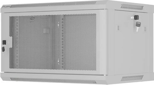 Kabinet rack muror, Lanberg WF01-6406-23S, 19-inch 6U, 600x450 mm, derë e perforuar, Flat Pack, gri RAL 7035
