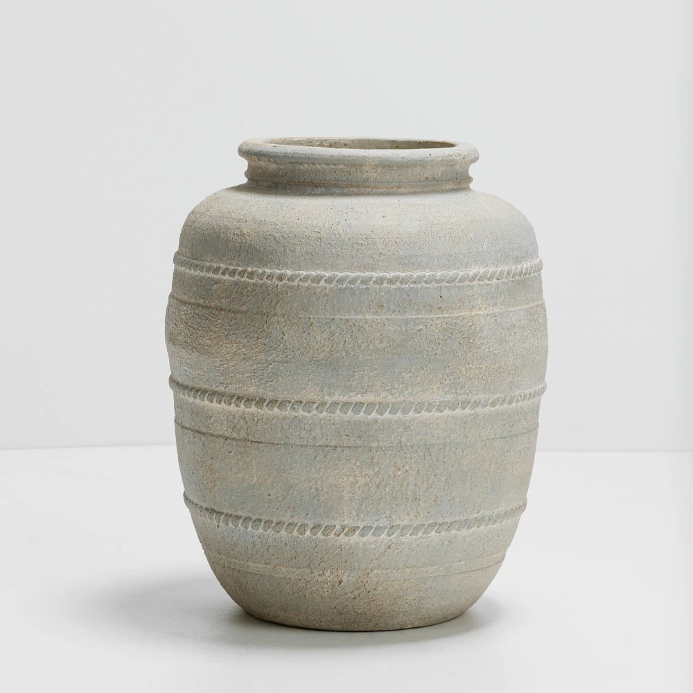 Vazo për lule MILOS, MgO, bezhë, 35x35x45 cm