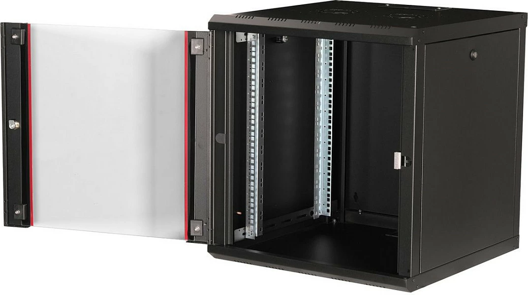 Kabinet muri ROLINE Pro 12U 19", 600x600mm, derë xhami me çelës, i zi